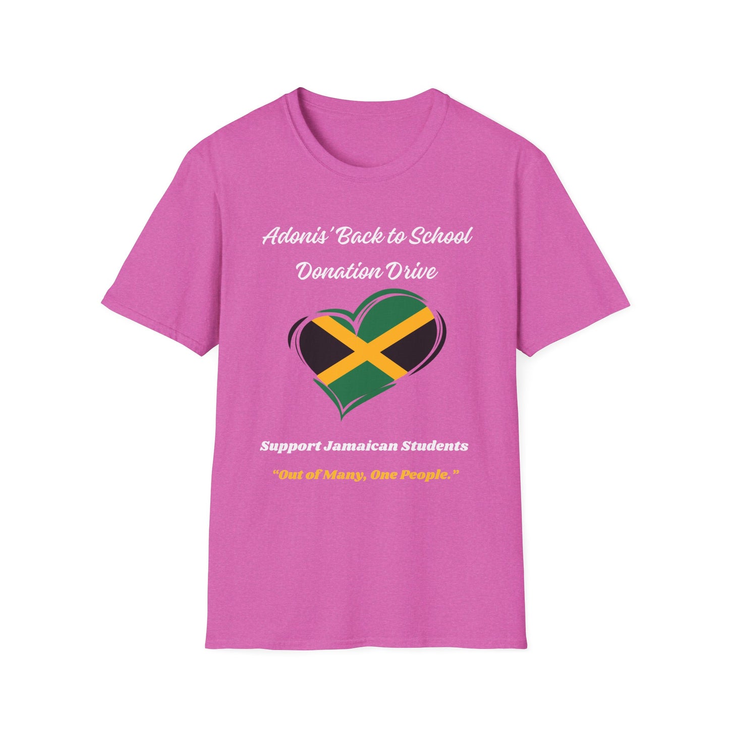 Donation Drive T-Shirt - Adonis Mission to Provide School Supplies in Jamaica