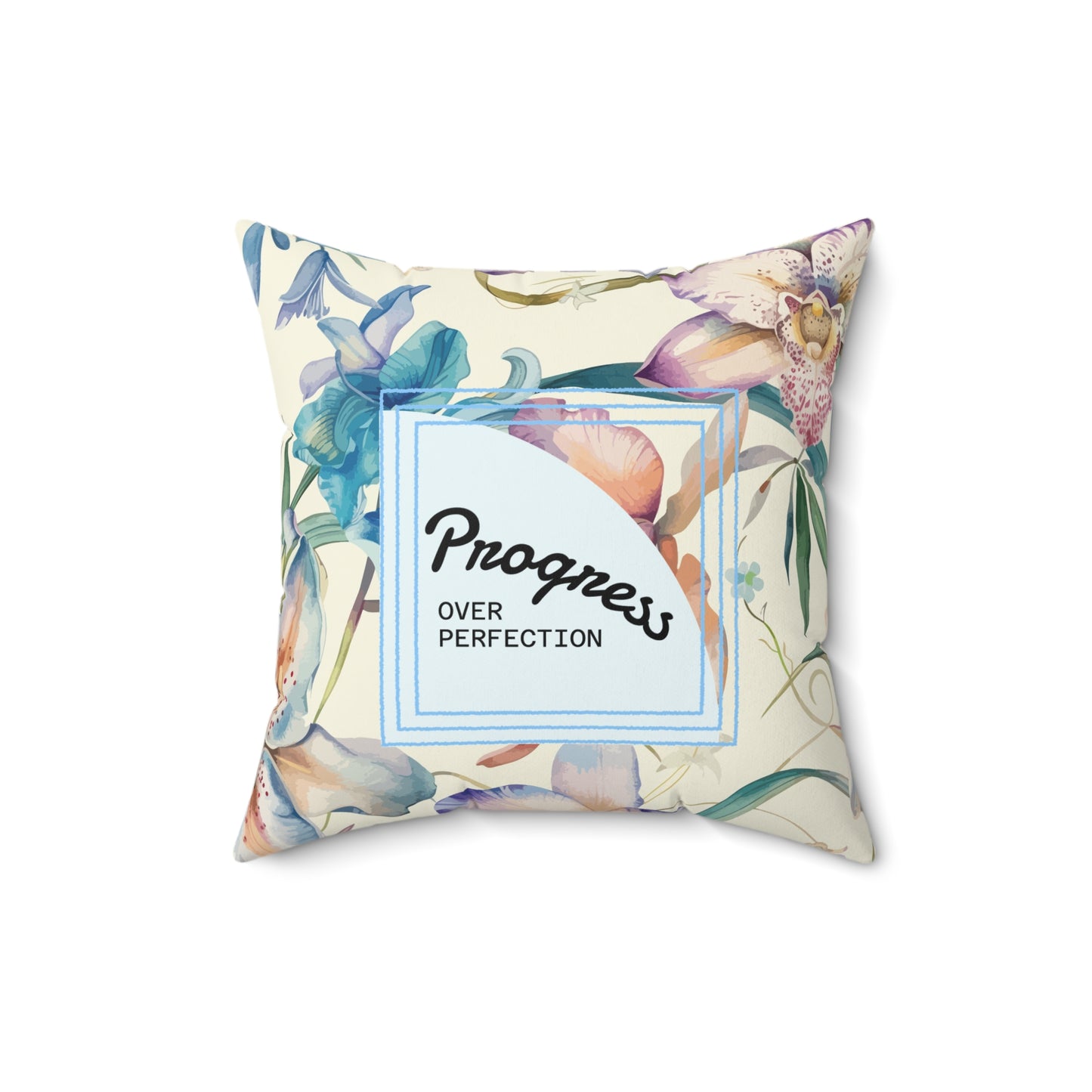 Vibrant Faux Suede Pillow - Floral Artwork, Cozy Home Decor, Gift for Her, Bohemian Style, Couch Cushion