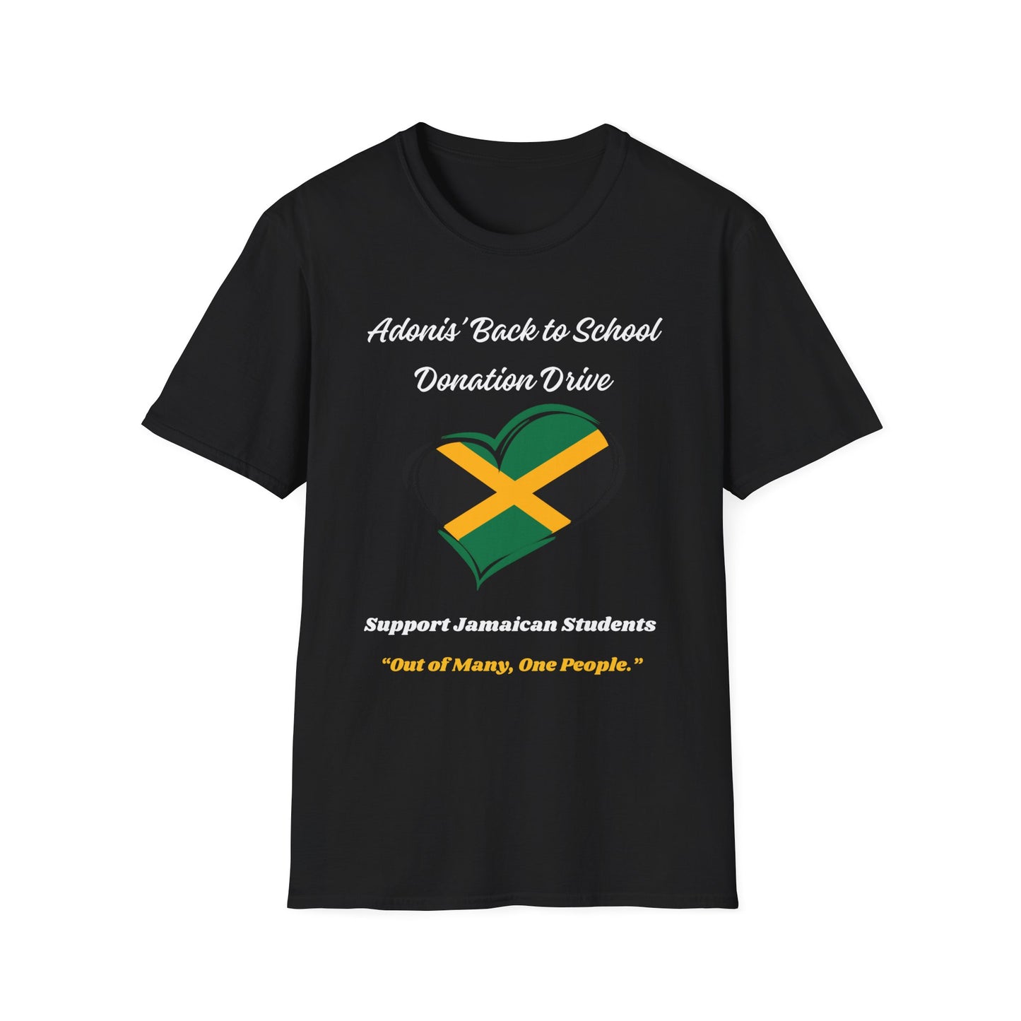 Donation Drive T-Shirt - Adonis Mission to Provide School Supplies in Jamaica