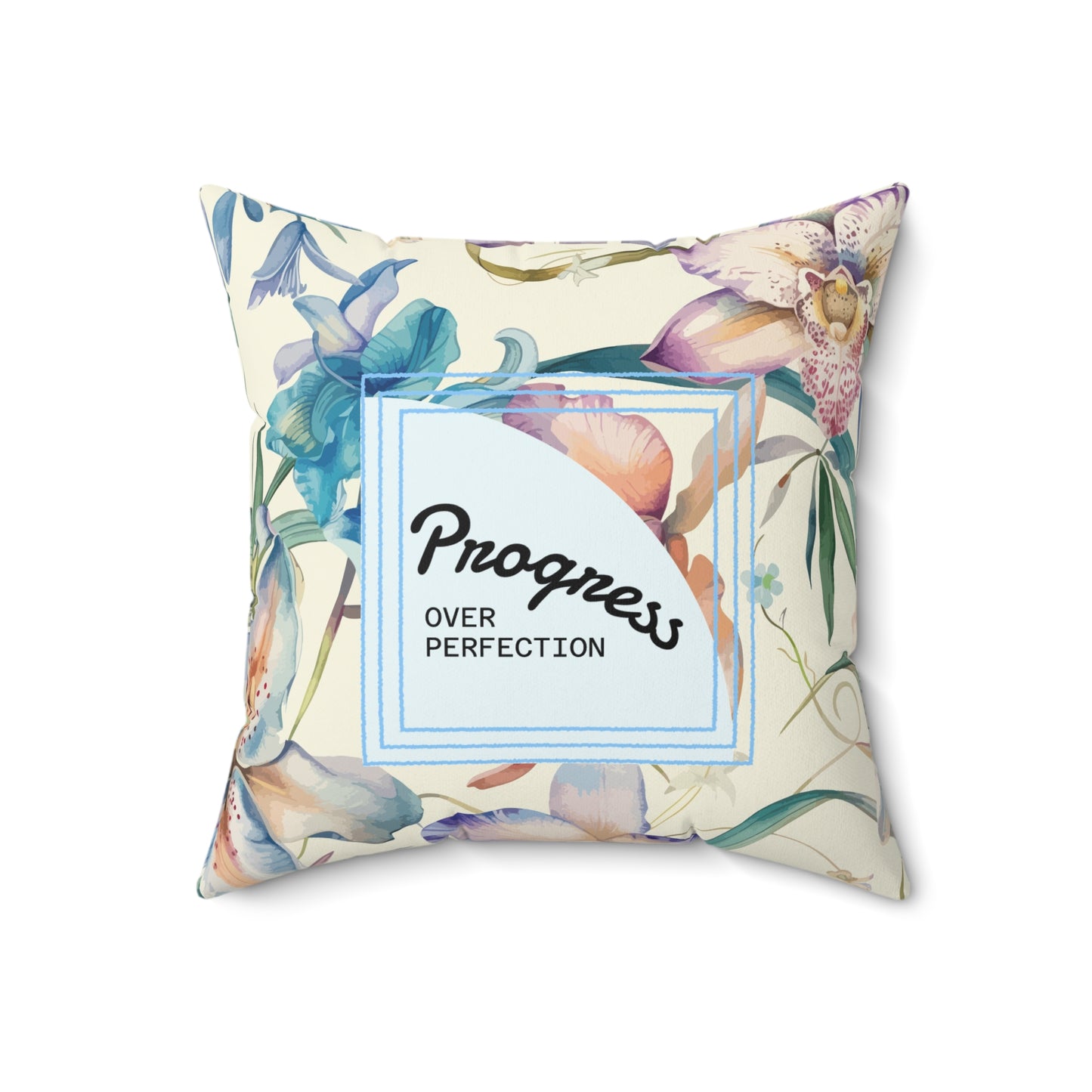 Vibrant Faux Suede Pillow - Floral Artwork, Cozy Home Decor, Gift for Her, Bohemian Style, Couch Cushion
