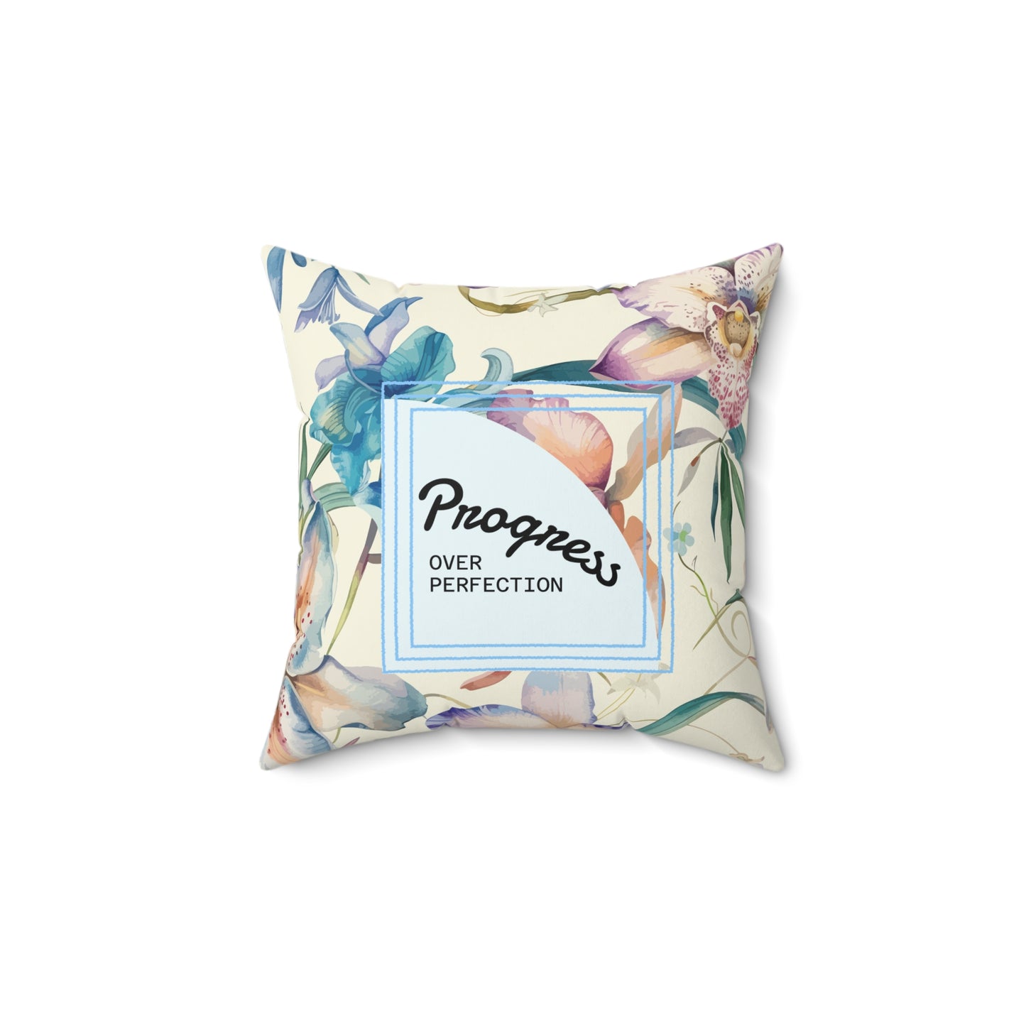 Vibrant Faux Suede Pillow - Floral Artwork, Cozy Home Decor, Gift for Her, Bohemian Style, Couch Cushion