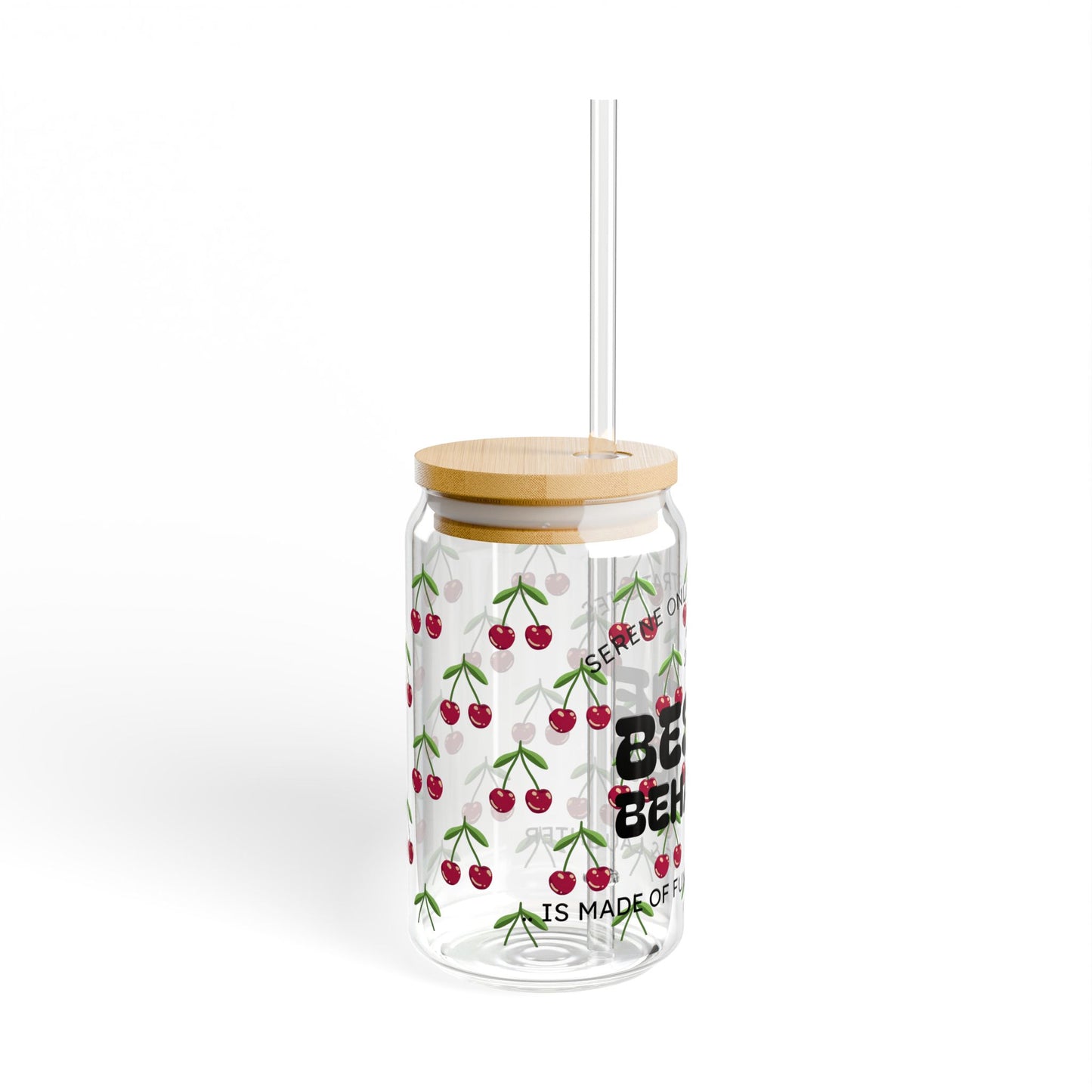 Cherries - Bestie Behavior Sipper Glass, 16oz | Fun Gifts for Friends, Cute Drinkware for Parties, Summer Gatherings, Best Friend Gifts, [...]