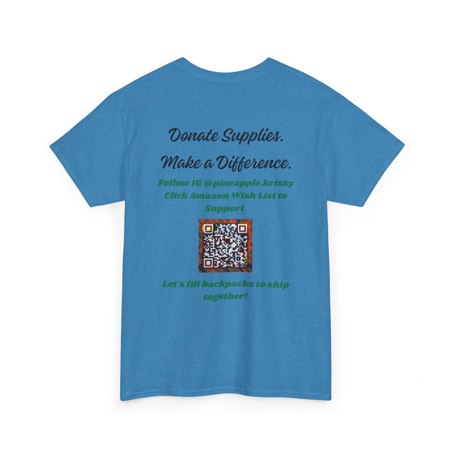 Donation Drive Tee-Shirt to Support Adonis' Mission! - Unisex Heavy Cotton Tee