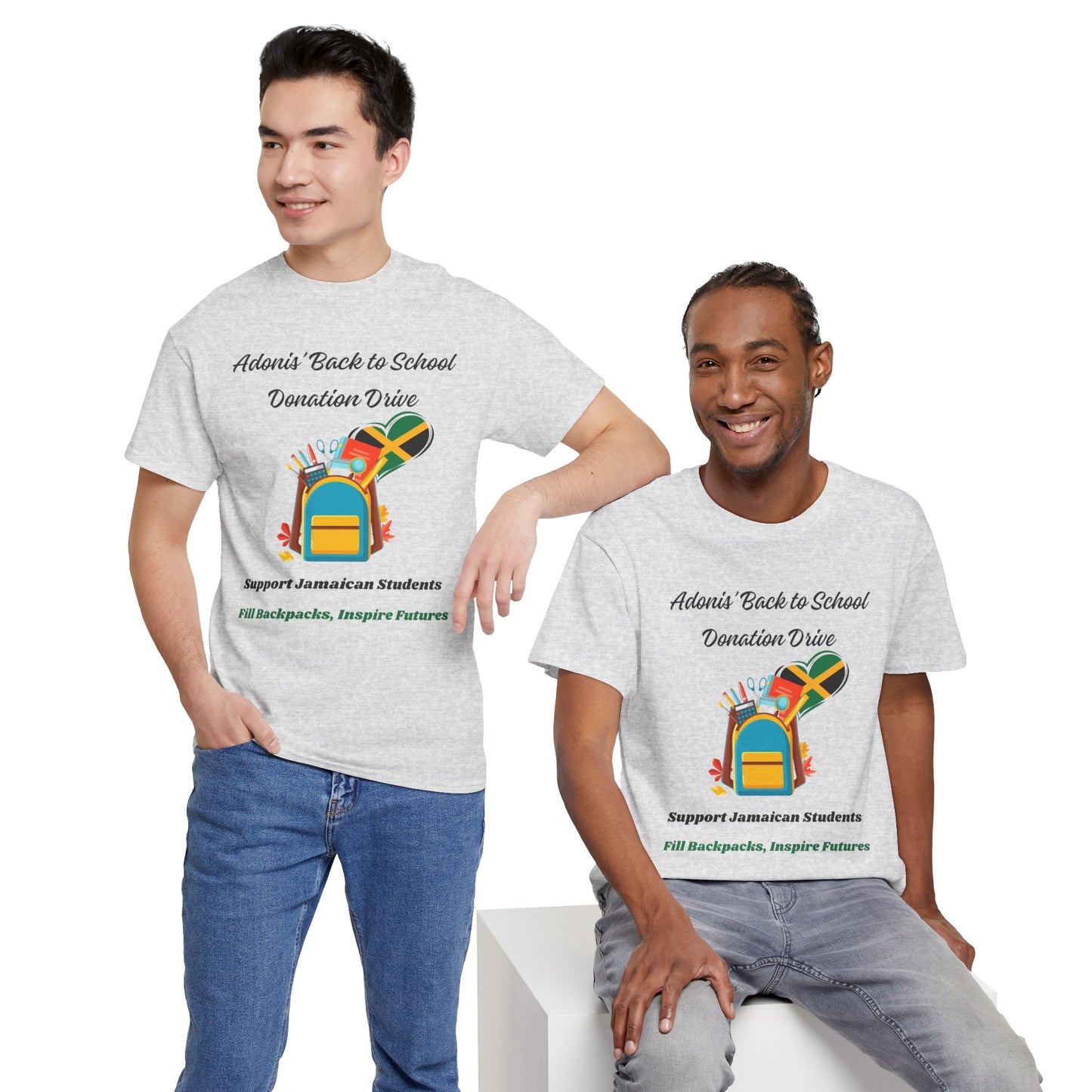 Donation Drive Tee-Shirt to Support Adonis' Mission! - Unisex Heavy Cotton Tee